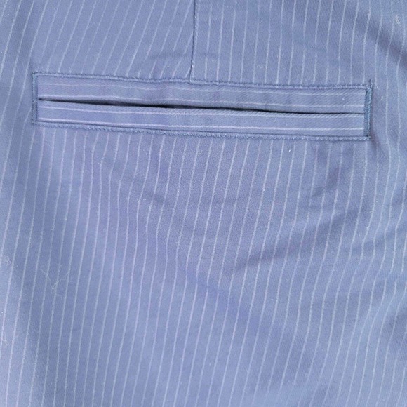 Under Armour UA Mens 34 x 11" Navy Blue Stripe Performance Golf Shorts Flat - Picture 7 of 9